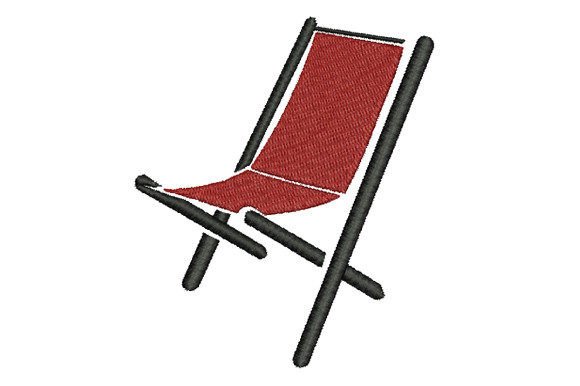 Beach Chair Embroidery Design