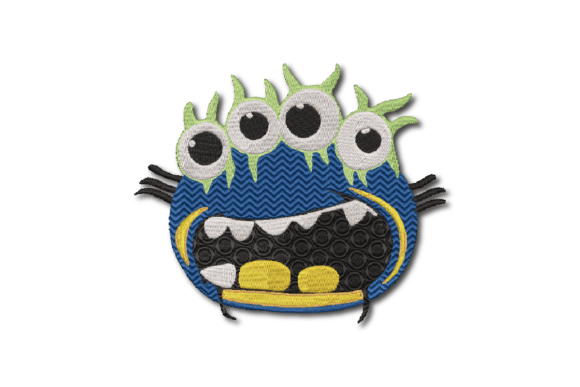 Cute Monster Embroidery Design