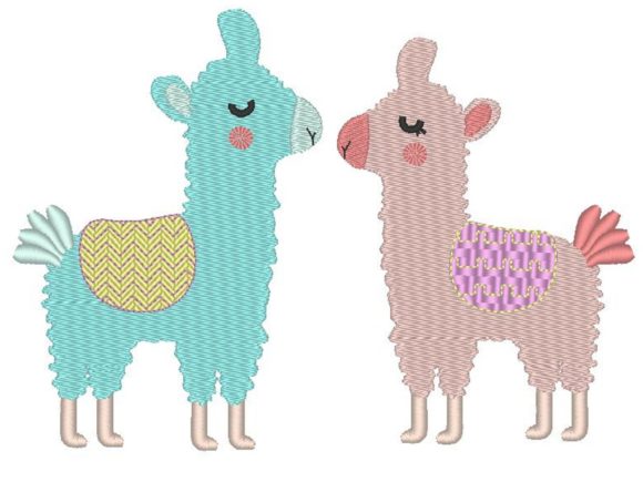 Loving Llamas Embroidery Design