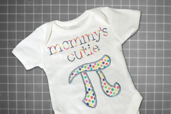 Mommy s Cutie Pi Symbol Applique
