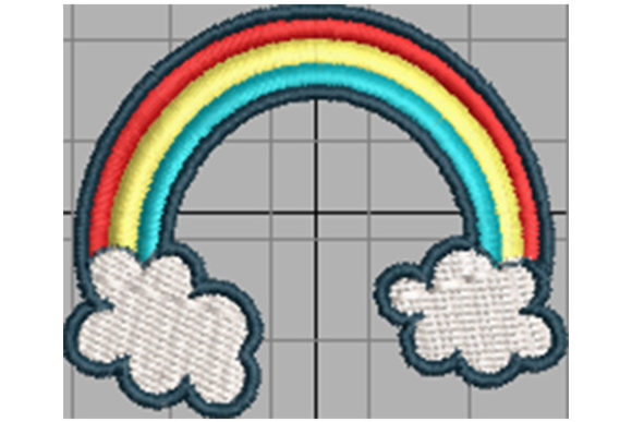 Rainbow Lucky Charm Embroidery Design