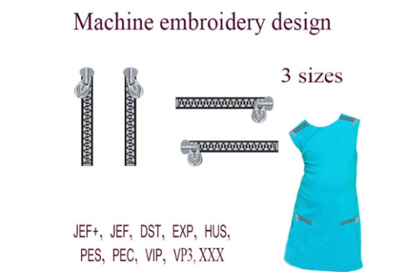 Zippers: A Versatile Embroidery Design
